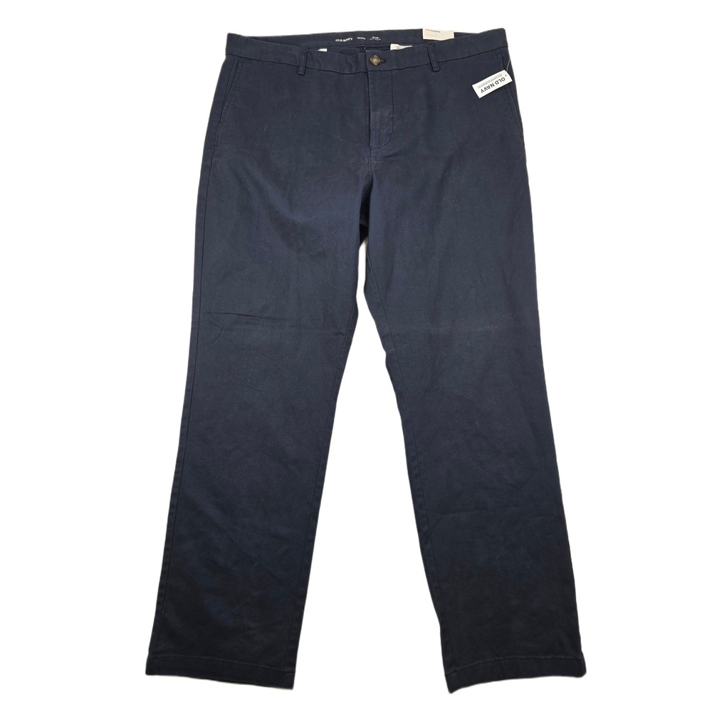 Old‎ Navy Chinos Mens 40x30 Navy Blue Stretch Slim Built-In Flex Ultimate NEW